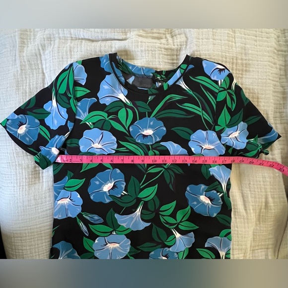 Ann Taylor | Floral Black and Blue Dress - Picture 7 of 8